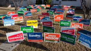 political campaign yard signs
